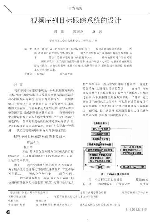 视频序列目标跟踪系统的设计