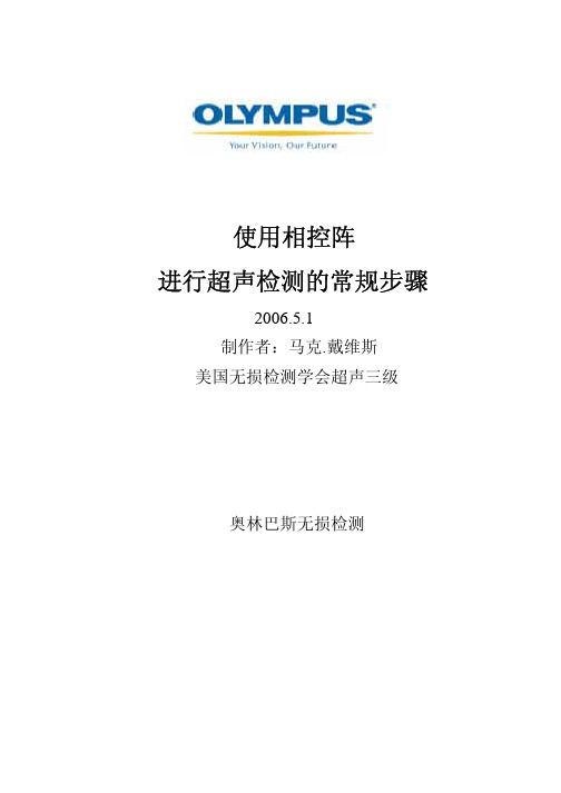 使用相控阵进行超声检测的常规步骤