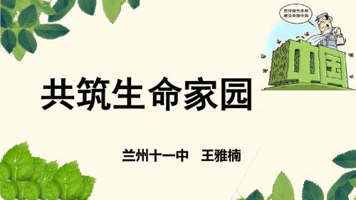 部编人教版初中九年级上册道德与法治《第六课建设美丽中国：共筑生命家园》优质课ppt课件_2