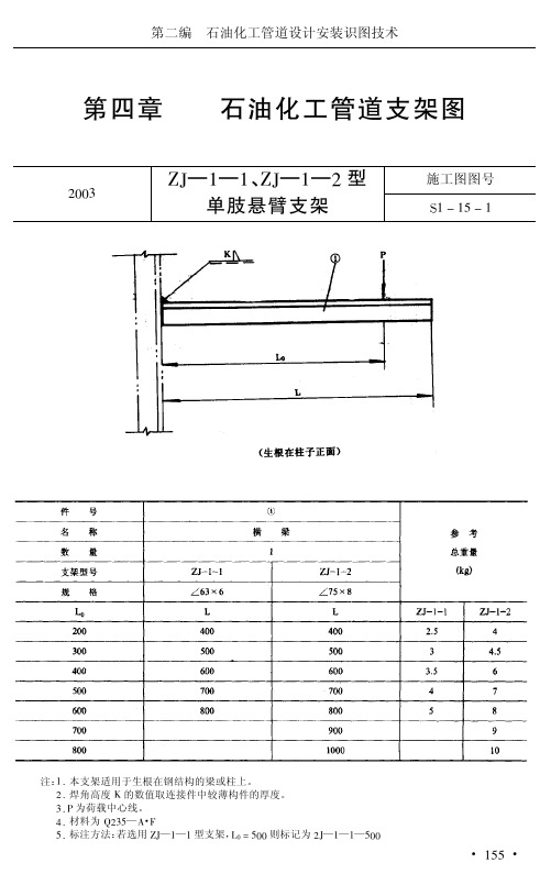 石油化工管道支架图