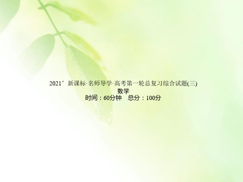 2021版新课标名师导学高考第一轮总复习课件:综合试题(三)