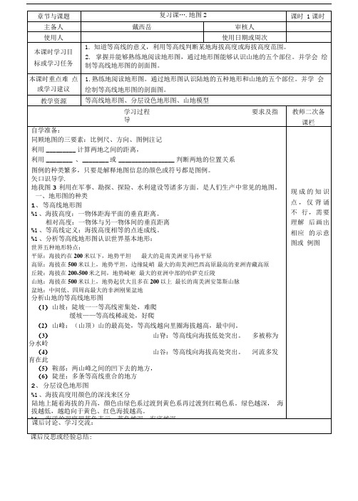 地形图复习导学案.doc