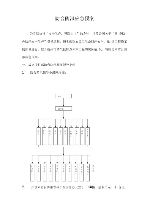 防台防汛应急预预案