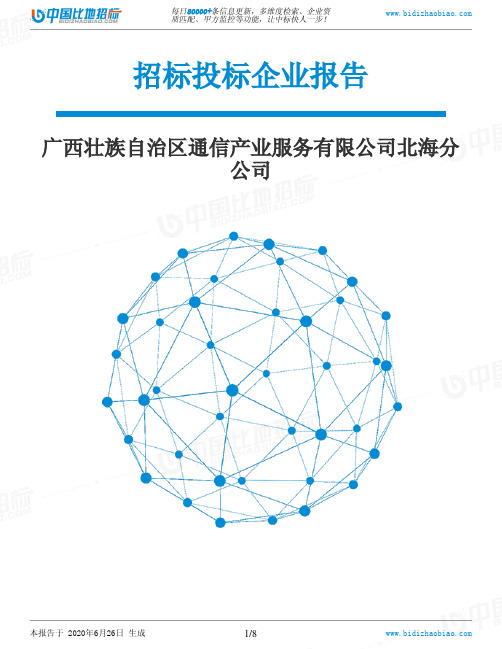 广西壮族自治区通信产业服务有限公司北海分公司-招投标数据分析报告