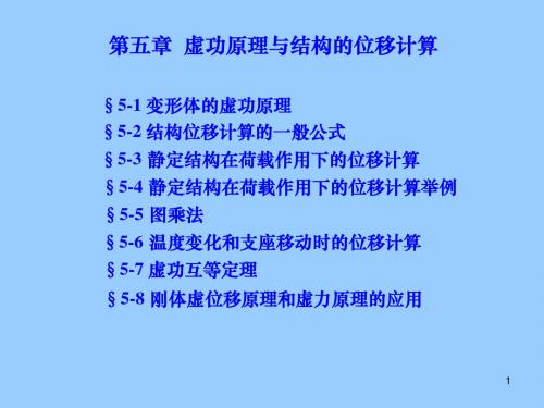 第5章 虚功原理与结构的位移计算