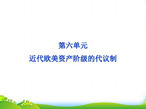 【优化方案】高中历史 第六单元 近代欧美资产阶级的代议制课件 北师大必修1