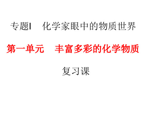 高一化学丰富多彩的化学物质2(中学课件201911)