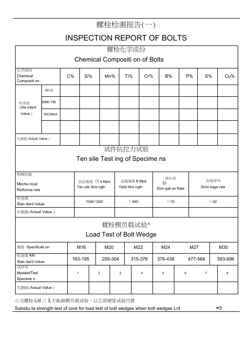 紧固件检测报告
