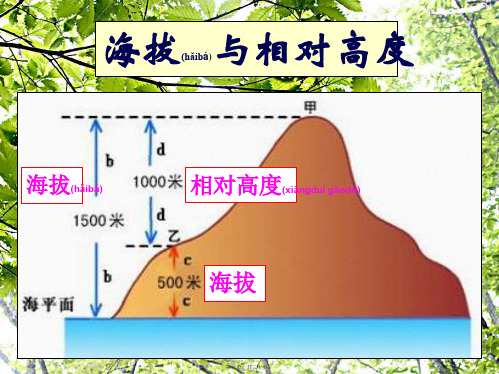 七年级地理上册 第一章 第四节《地形图的判读》等高线 