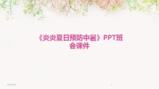 《炎炎夏日预防中暑》PPT班会课件(2024)