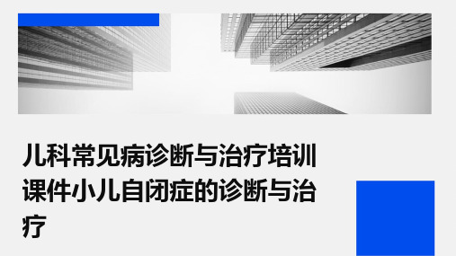 儿科常见病诊断与治疗培训课件小儿自闭症的诊断与治疗