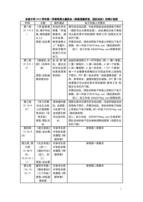 班级道德讲堂