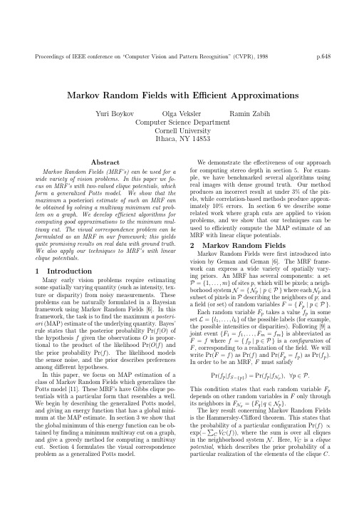 Markov random fields with efficient approximations