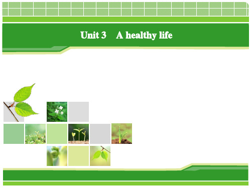 unit 3 A healthy life