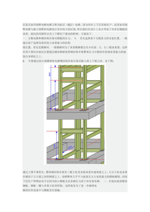 默纳克二层复式(跃层)家用别墅电梯设计方案