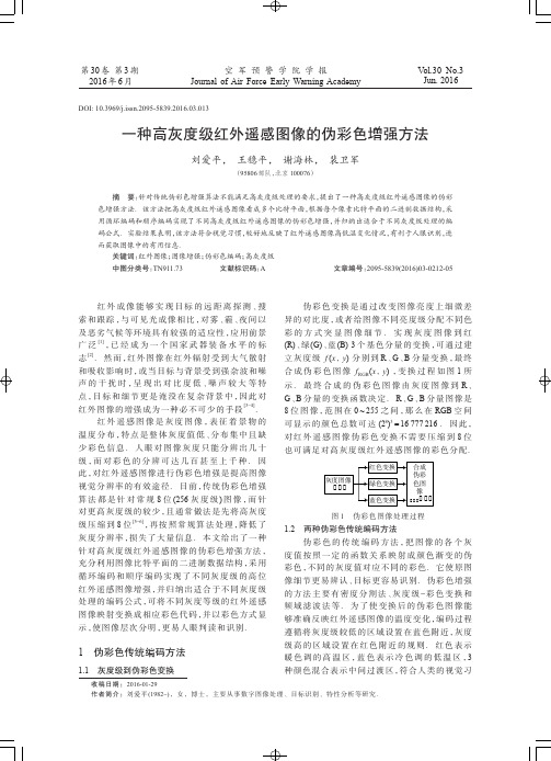 一种高灰度级红外遥感图像的伪彩色增强方法