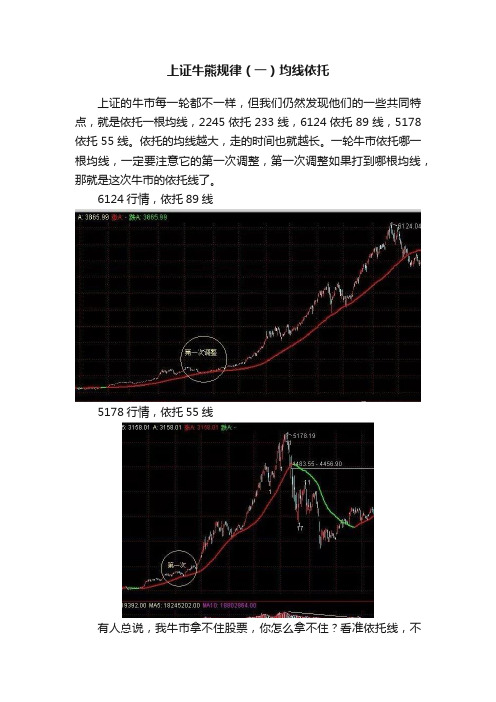 上证牛熊规律（一）均线依托