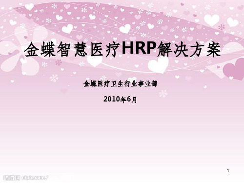 金蝶智慧医疗HRP解决方案(ppt 50页)