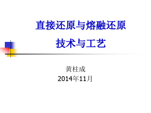 非高炉炼铁技术与工艺黄柱成