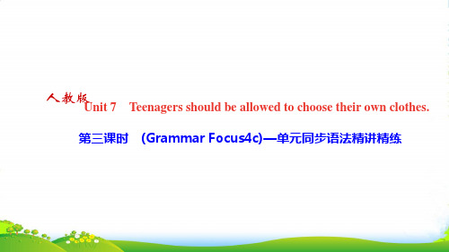 人教九年级英语上册课件：第三课时 (Grammar Focus4c)—单元同步语法精讲精练