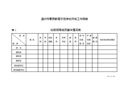 温州市素质教育示范学校评估工作用表(精)