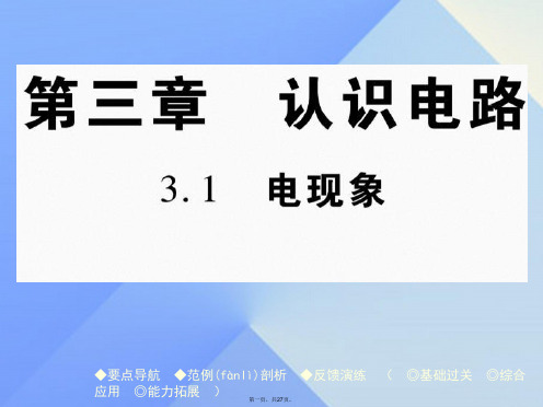 九年级物理上册第3章认识电路第1节电现象教学课件(新版)教科版