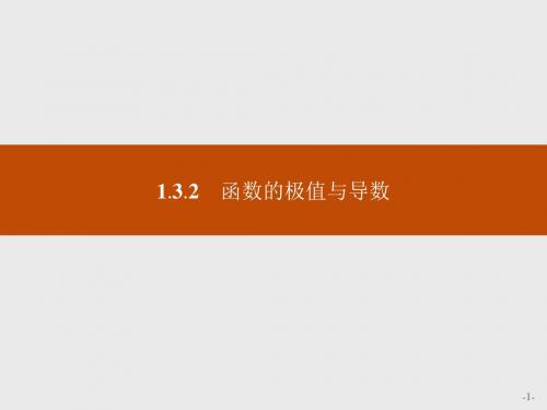 高中数学人教A版选修2-2课件：1-3-2 函数的极值与导数