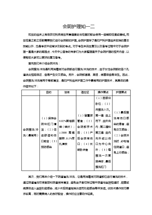 妇产科护理学-会阴护理知一二