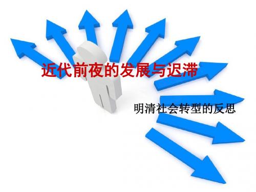 岳麓版高考历史复习《近代前夜的发展与迟滞》课件【共14张ppt】
