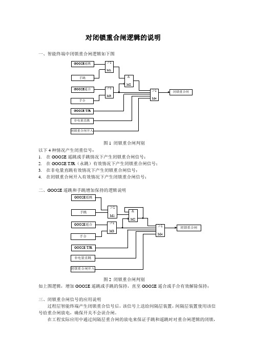 对闭锁重合闸逻辑的说明