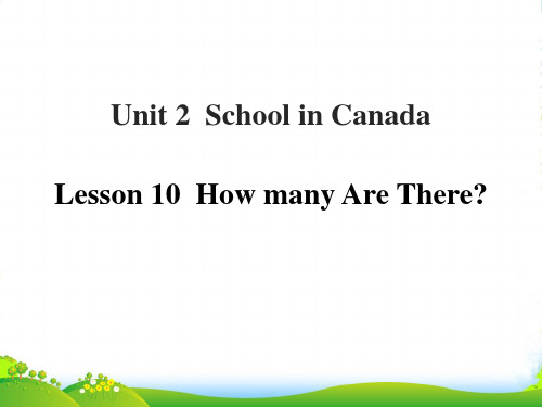 新版英语Lesson 10 How Many Are There-课件