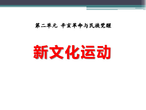 《新文化运动》辛亥革命与民族觉醒PPT课件2 (共18张PPT)