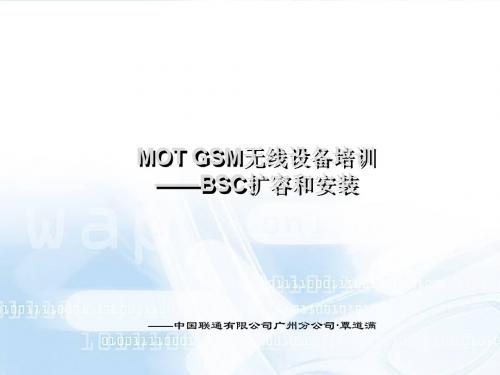 06-MOTGSM无线内部培训讲义-BSC安装和扩容