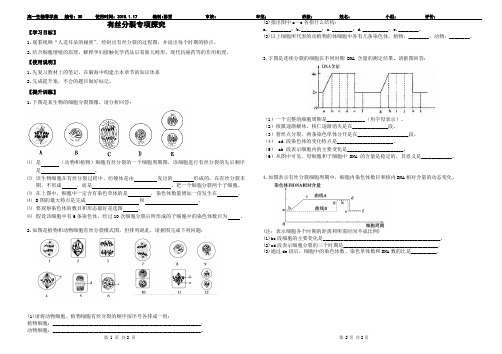 (word完整版)高一、高中生物必修一细胞增殖有丝分裂大题综合测试题习题