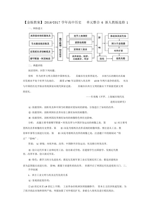 高中历史单元整合6新人教版选修1