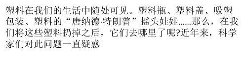 我们每年往海里扔800万吨塑料,它们都去哪了？