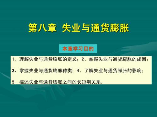 第八章 失业与通货膨胀