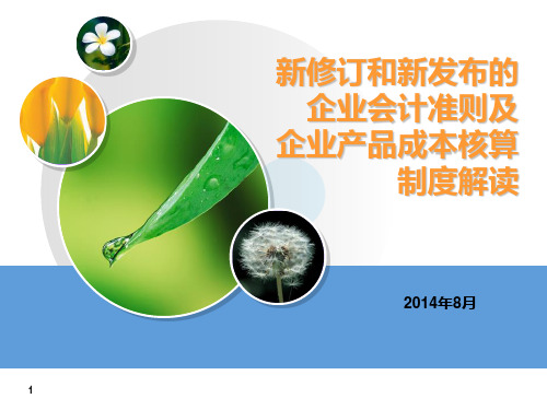 新修订和新发布的企业会计准则及企业产品成本核算制度解读PPT课件