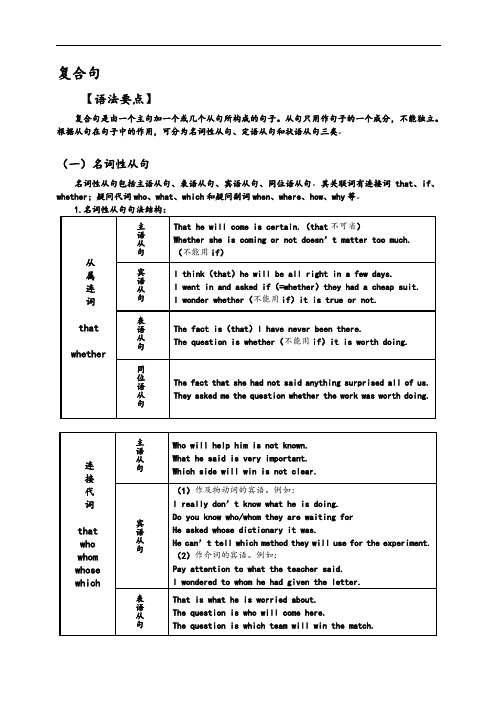 英语三大从句