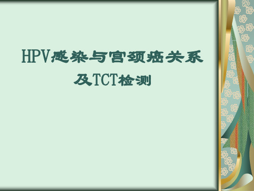 HPV感染与宫颈癌关系及TCT检测