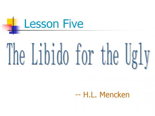 Lesson five the_libido_for_the_ugly