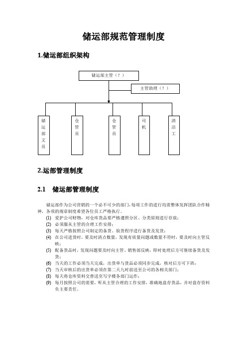 储运部规范管理制度,储运部工作职责及货品流通管理流程