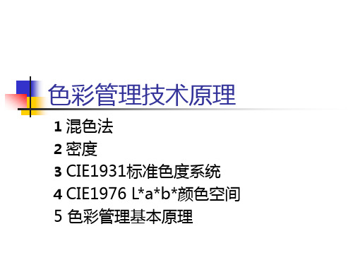 色彩管理技术原理