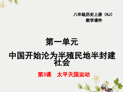 【初中历史】太平天国运动ppt优秀课件128 人教版