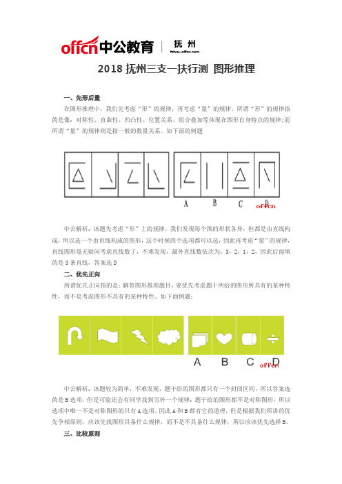 2018抚州三支一扶行测 图形推理