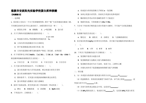 高中化学 蛋白质和核酸(提高)巩固练习5高二5化学试题