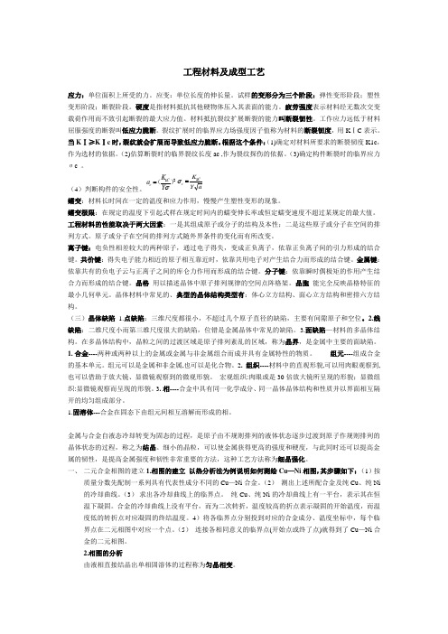 工程材料及成型工艺