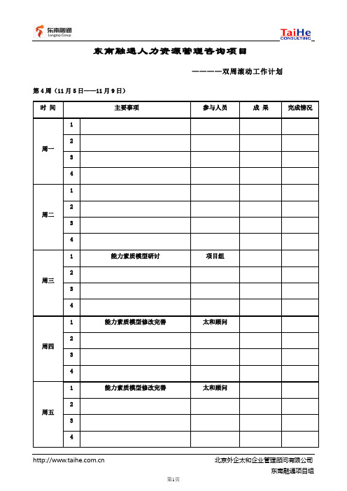 项目双周滚动计划(6、7)