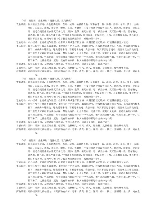 体质辨识-痰湿质