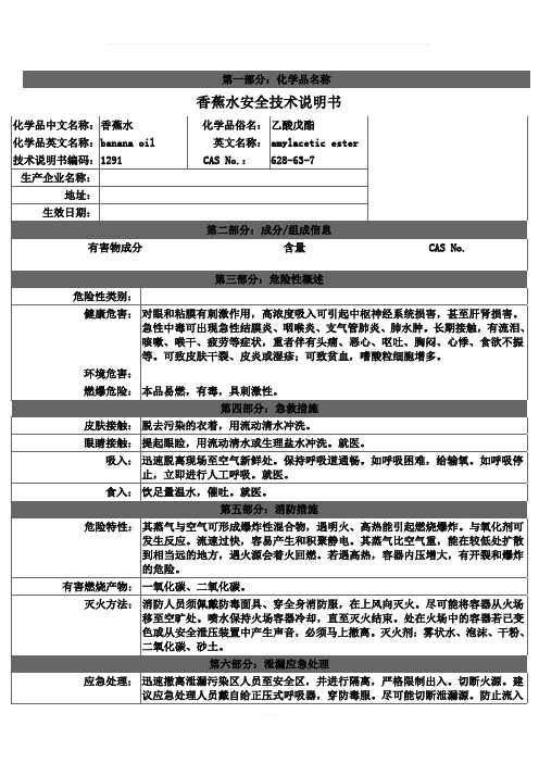 香蕉水MSDS